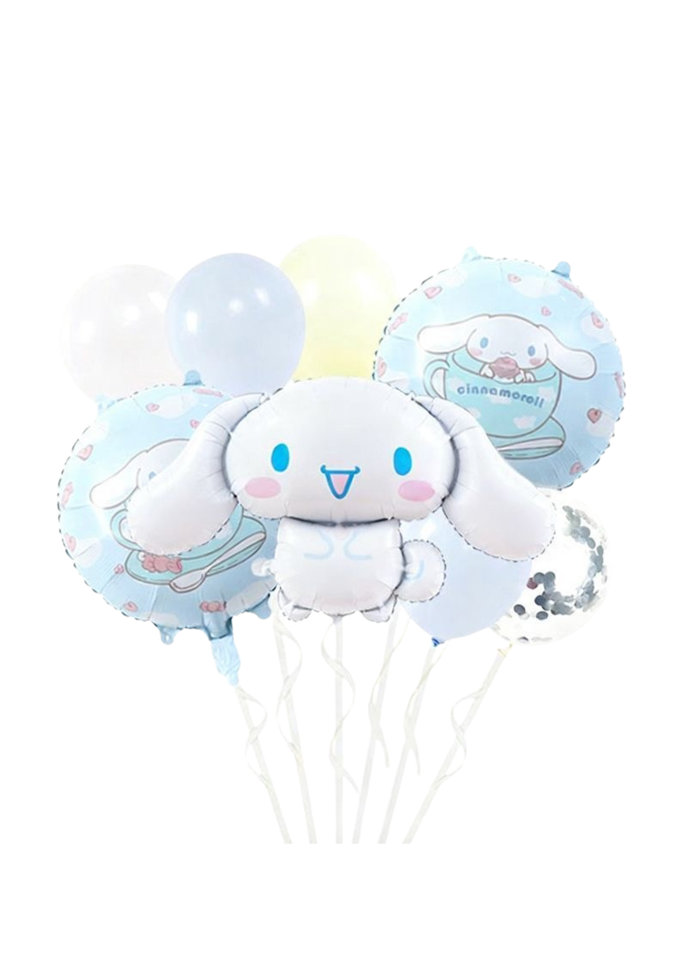 Cinnamoroll themed foil helium balloon bouquet for kids celebration, Demuse Balloon KL