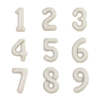 beige number foil helium balloon for birthday celebration, Demuse Balloon KL