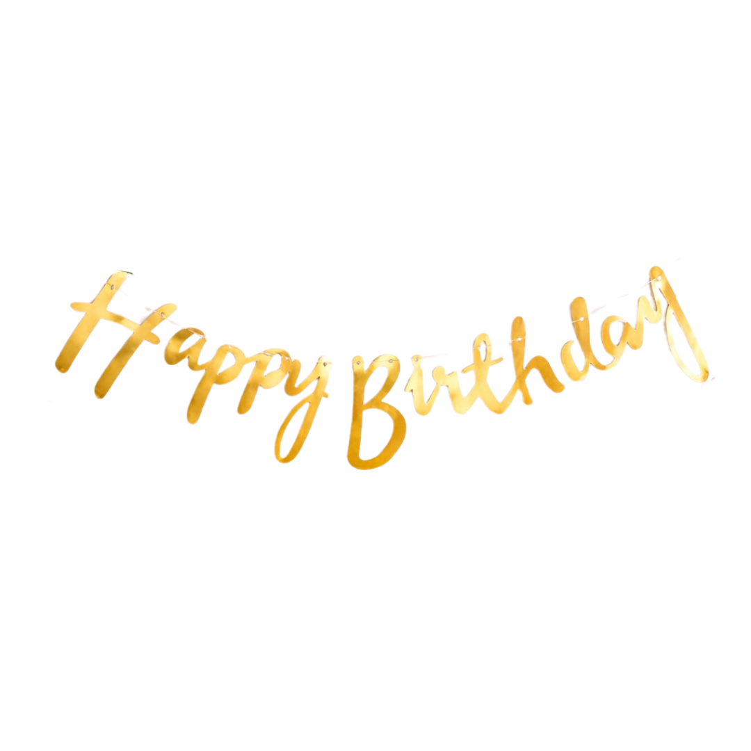 gold birthday banner 