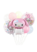 My Melody themed foil helium balloon bouquet for kids celebration, Demuse Balloon KL