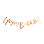 rose gold happy birthday banner