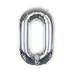 silver number foil helium balloon for birthday celebration, Demuse Balloon KL