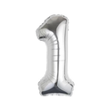 silver number foil helium balloon for birthday celebration, Demuse Balloon KL