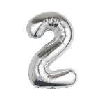 silver number foil helium balloon for birthday celebration, Demuse Balloon KL