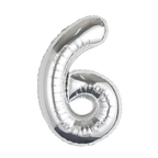 silver number foil helium balloon for birthday celebration, Demuse Balloon KL