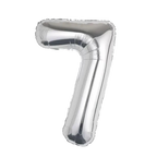 silver number foil helium balloon for birthday celebration, Demuse Balloon KL