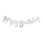 silver happy birthday banner